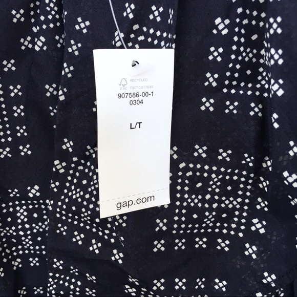 NWT GAP Ruffled Cami in Navy - Size L Tall - Picture 6 of 8